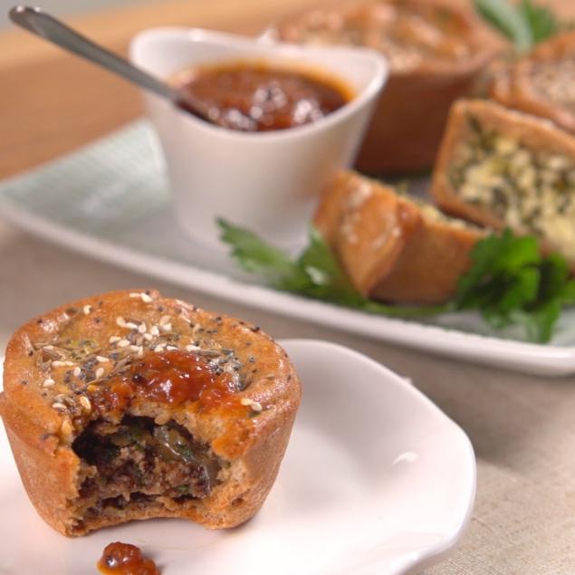 GF - Cocktail Meat Pies - Tomato Relish