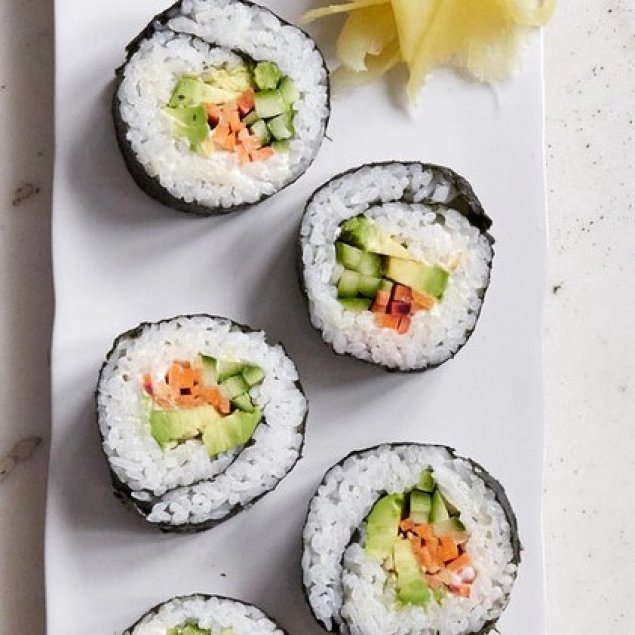 Sushi Platter ~ Assorted Nori ~ Such As ~ Salmon / Tuna / Teriyaki Chicken / California / Tempura Prawn / Tofu / Egg / Cucumber / Avocado